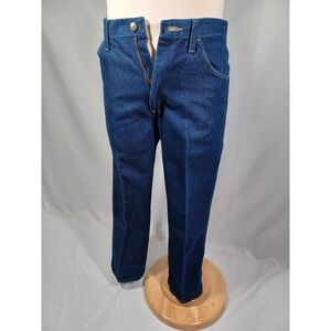 Wrangler Jeans Mens Medium Blue Straight Leg Denim 5 Pocket Classic Casual Fit